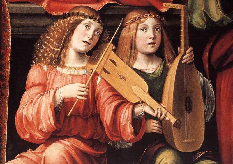 FRANCIA, Francesco Madonna and Saints (detail) gj